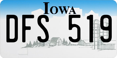 IA license plate DFS519