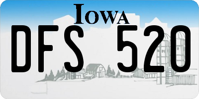 IA license plate DFS520