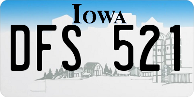IA license plate DFS521