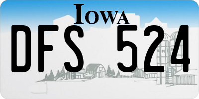 IA license plate DFS524