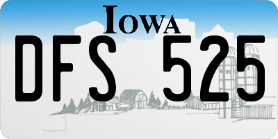 IA license plate DFS525