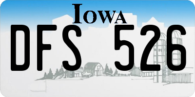 IA license plate DFS526