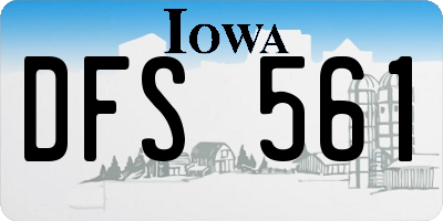 IA license plate DFS561