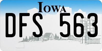 IA license plate DFS563