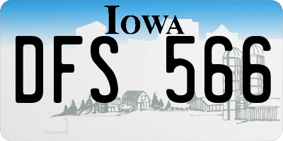 IA license plate DFS566