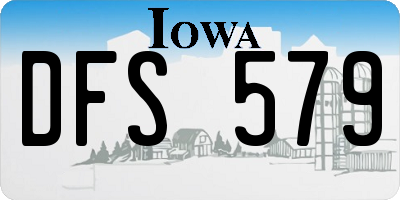 IA license plate DFS579