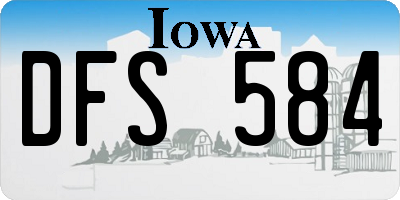 IA license plate DFS584