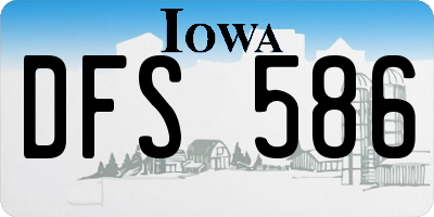 IA license plate DFS586