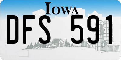 IA license plate DFS591