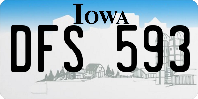 IA license plate DFS593