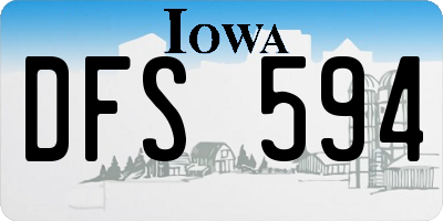 IA license plate DFS594