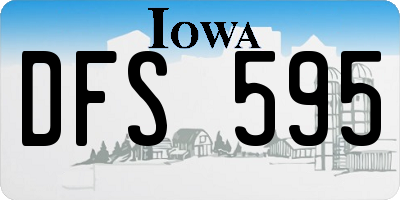 IA license plate DFS595