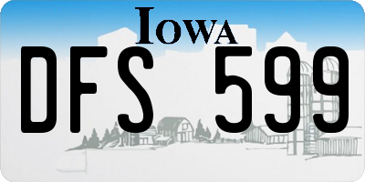IA license plate DFS599