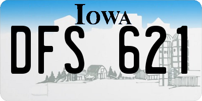 IA license plate DFS621