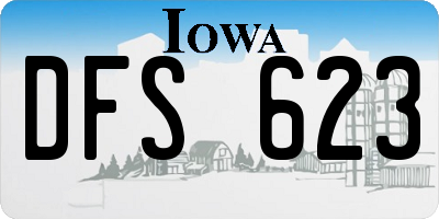 IA license plate DFS623