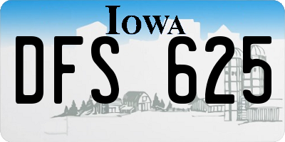 IA license plate DFS625