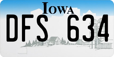 IA license plate DFS634