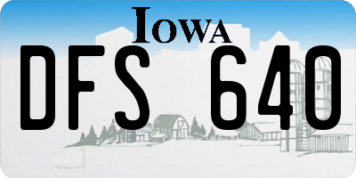IA license plate DFS640