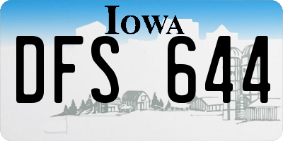 IA license plate DFS644