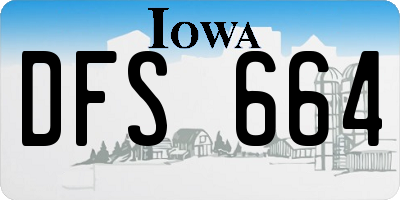 IA license plate DFS664