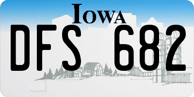 IA license plate DFS682