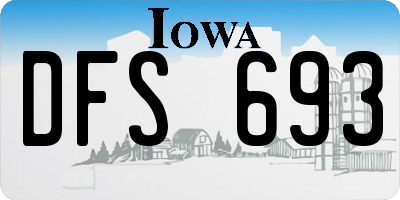IA license plate DFS693