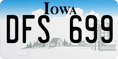 IA license plate DFS699