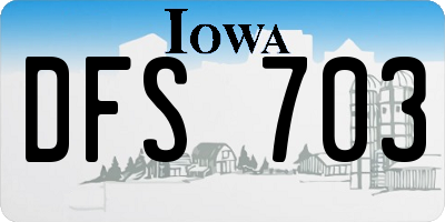 IA license plate DFS703