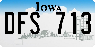 IA license plate DFS713