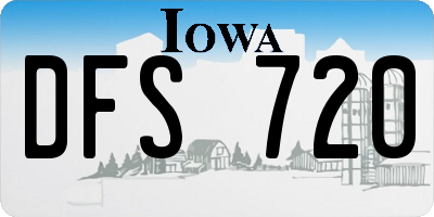 IA license plate DFS720