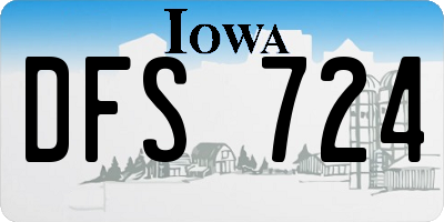IA license plate DFS724