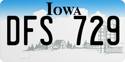 IA license plate DFS729