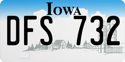 IA license plate DFS732