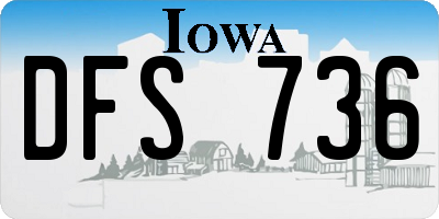 IA license plate DFS736