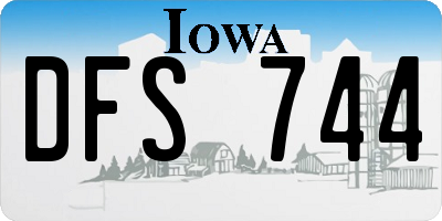 IA license plate DFS744