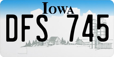 IA license plate DFS745