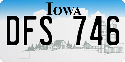 IA license plate DFS746