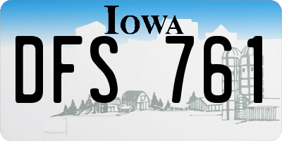 IA license plate DFS761