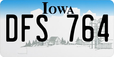 IA license plate DFS764