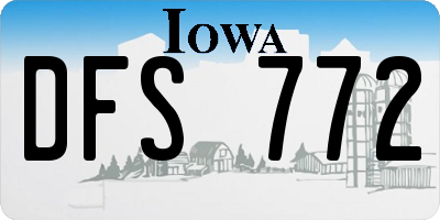 IA license plate DFS772