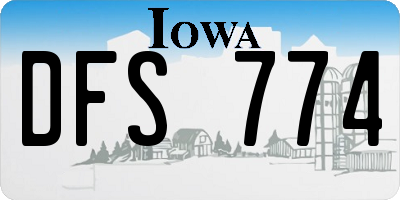 IA license plate DFS774