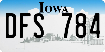 IA license plate DFS784
