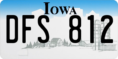 IA license plate DFS812