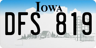 IA license plate DFS819