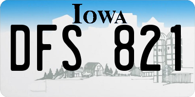 IA license plate DFS821
