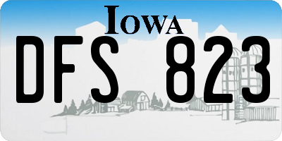 IA license plate DFS823