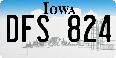 IA license plate DFS824