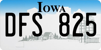 IA license plate DFS825