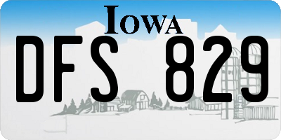 IA license plate DFS829