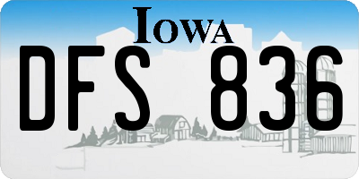 IA license plate DFS836
